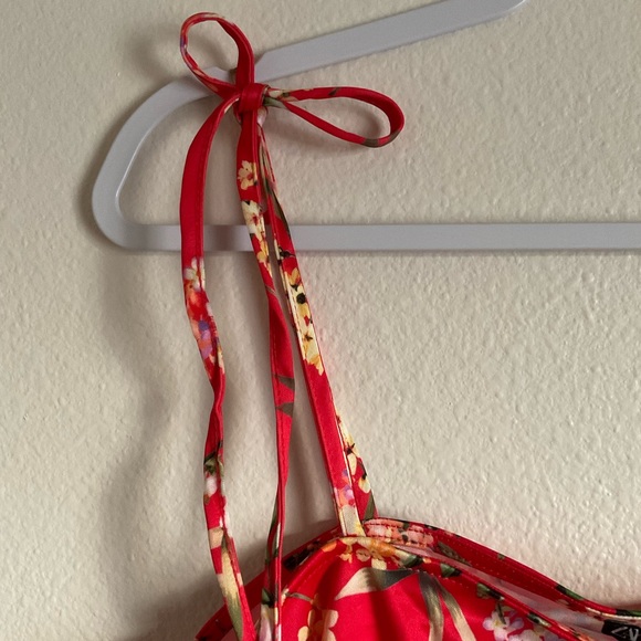 ZARA Print Top Multicolor Floral Spaghetti Straps Blouse NWT - Picture 14 of 16